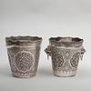 Two Persian Vartan A.O. Silver Ice Buckets