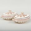 Two Wedgwood Vegetable Dishes and Covers in the 'Chestnut' Pattern