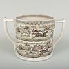 English J & RG  Transfer Printed and Enriched 'Steeple Chase' Loving Cup