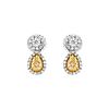 EGL Fancy Light Yellow Diamond Earrings