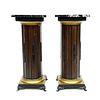 Pair of Neoclassical Style Marble Top Pedestals