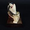 Japanese Polychrome Carved Geisha Figure