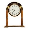 Tiffany & Co. Brass Desk Mantle Clock - Swiss made quartz movement, battery operated.