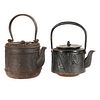 19th-century Asian iron kettle