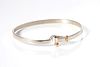 Tiffany & Co. 18k gold & silver bangle bracelet