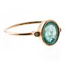 Emerald, diamond and 18k gold ring
