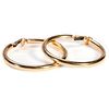 Pair of 14k gold hoop clip-earrings
