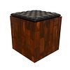 Rosewood Accent Table / Stool w/ Removable Cushion