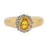 14K Gold Diamond Sapphire Cluster Ring