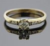 Antique 18K Gold Diamond Engagement  Ring