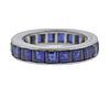 Cartier Platinum Sapphire Wedding Band Ring
