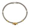 David Yurman Renaissance 14k Gold Silver Cable Gemstone Necklace