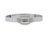 Cartier France Art Deco Platinum Diamond Backwind Watch