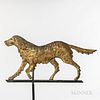 Molded and Gilded Sheet Copper Dog Weathervane