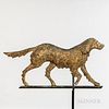 Molded and Gilded Sheet Copper Dog Weathervane