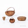 Four Miniature Baskets