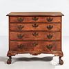 Chippendale Carved Mahogany Serpentine Chest of Four Drawers