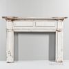 Federal Carved and White-painted Pine Fireplace Surround