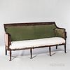 Federal-style Duncan Phyfe-type Carved Scroll-back Sofa