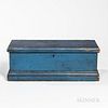 Small Blue-painted Pine Dovetailed Storage Box