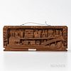 Charles Butler Carved Mahogany Cityscape Diorama