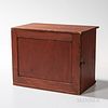 Small Shaker Red-painted Cupboard