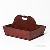 Red-painted Shaker Cutlery Tray