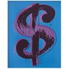 ANDY WARHOL, Dollar blue, With stamp on back "Fill in your own signature", Serigraphy, 19.6 x 15.7" (50 x 40 cm)