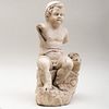 Roman Carved Marble Figure of Cupid