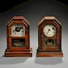 Two Rosewood Atkins Cottage Clocks