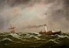 J. Miller (19th Century)     -  A Sailing Ship in Distress   -   Oil on canvas