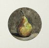 Robert Kulicke (Am. 1924-2007)     -  Green Pear   -   Gouache on paper, framed under glass