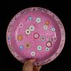 CHINESE FAMILLE ROSE PINK GROUND FLORAL CHARGER