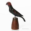 Large Simmons Folk Art Carved and Painted Parrot