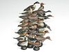 Important and one of the very few known to exist full sets of Elmer Crowell miniature ducks, circa 1930.