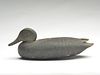 Early hollow carved black duck from the Delaware river, last quarter 19th century.