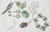 LARGE LOT  MOSTLY VTG MEXICAN STERLING JEWLERY