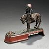 Painted Cast Iron Mechanical "Always Did Spise a Mule" Bank