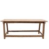 Console table. 20th century. Carved in wood. Rectangular top, chambranle, straight supports.
