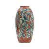 Vase. 20th century. Made of glazed ceramic. Decorated with plant, floral, and organic elements.
