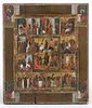 A Russian icon of the Twelve Great Feasts - 19th Century