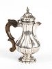 An Italian silver tea pot - probably Venice 18th Century
