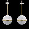 Pair of Sphere Chandeliers, Manner of Barovier & Toso, Murano