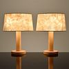 Pair of Peter Marino Leather Lamps, Manner of Paul Dupre-Lafon