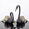 Pair of Black Swan Sculptures