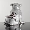 Large Jeff Diamond Chanel Couture Bulldog Sculpture, Unique
