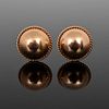 Pair of 14K Yellow Gold Dome Clip Earrings