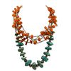 (2 Pc) Vintage Turquoise and Amber Necklaces