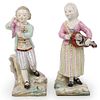 A Pair Of Meissen Porcelain Figurine