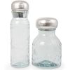 Pair Of Etched Blown Glass Bottles